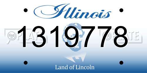 1319778 Illinois License Plate