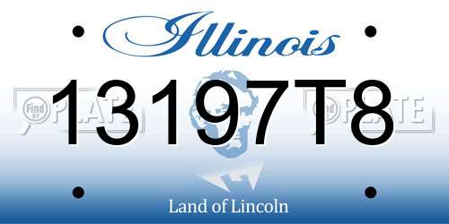 13197T8 Illinois License Plate