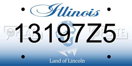 13197Z5 Illinois License Plate