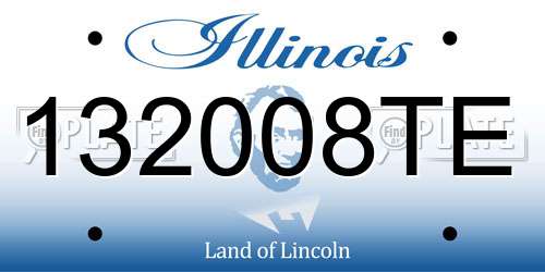 132008TE Illinois License Plate