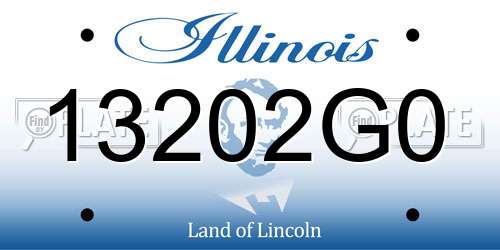 13202G0 Illinois License Plate