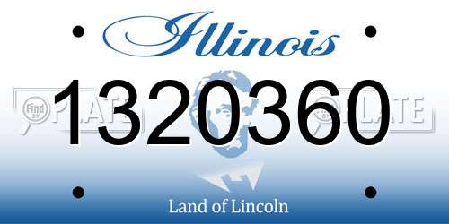 1320360 Illinois License Plate