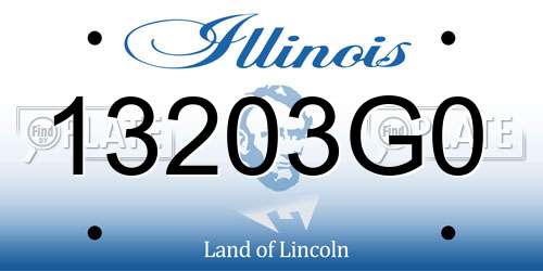 13203G0 Illinois License Plate