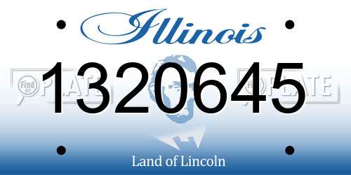 1320645 Illinois License Plate