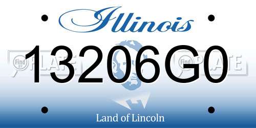 13206G0 Illinois License Plate