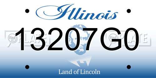13207G0 Illinois License Plate