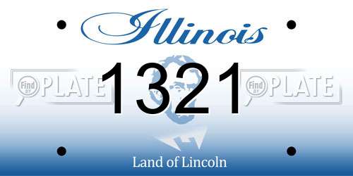 1321 Illinois License Plate