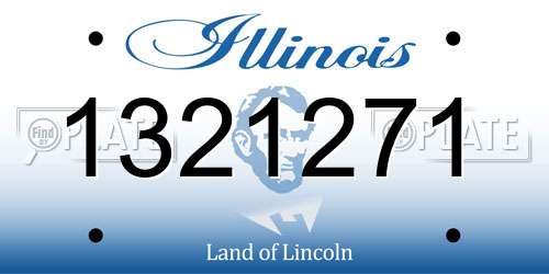 1321271 Illinois License Plate