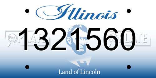 1321560 Illinois License Plate