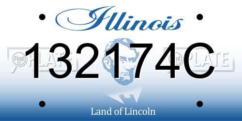 132174C Illinois License Plate