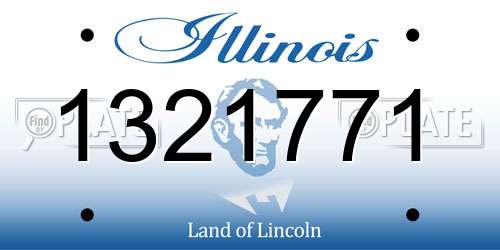 1321771 Illinois License Plate