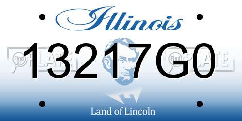 13217G0 Illinois License Plate