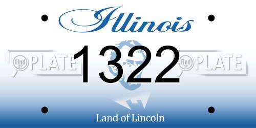 1322 Illinois License Plate