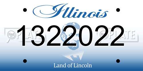 1322022 Illinois License Plate