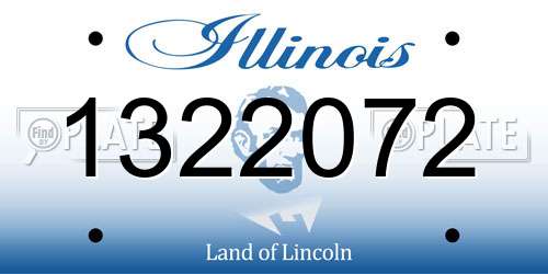 1322072 Illinois License Plate