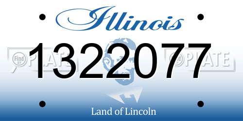 1322077 Illinois License Plate