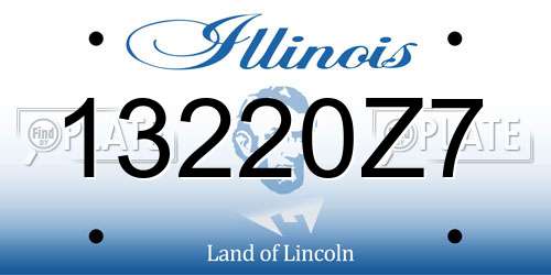 13220Z7 Illinois License Plate