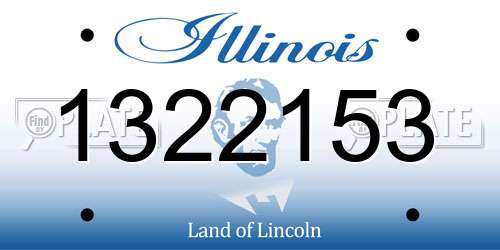 1322153 Illinois License Plate