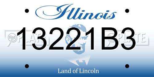 13221B3 Illinois License Plate