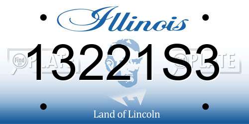 13221S3 Illinois License Plate