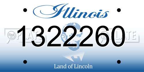 1322260 Illinois License Plate