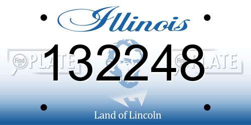 132248 Illinois License Plate