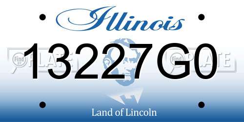 13227G0 Illinois License Plate