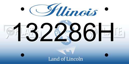 132286H Illinois License Plate
