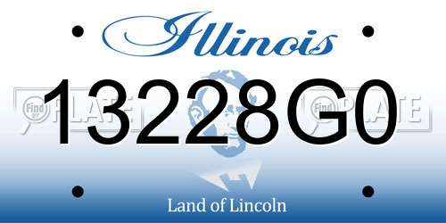 13228G0 Illinois License Plate