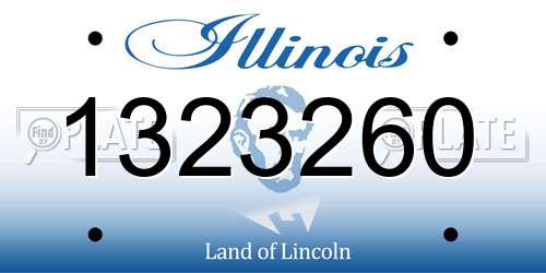 1323260 Illinois License Plate