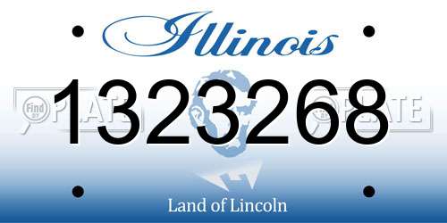1323268 Illinois License Plate