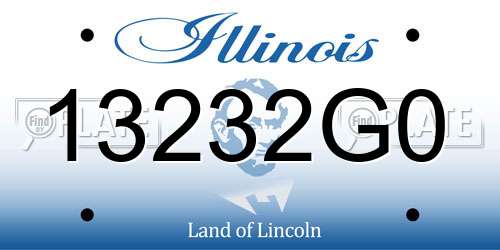13232G0 Illinois License Plate