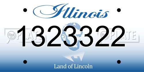 1323322 Illinois License Plate