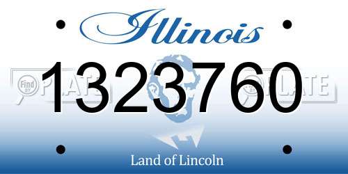 1323760 Illinois License Plate