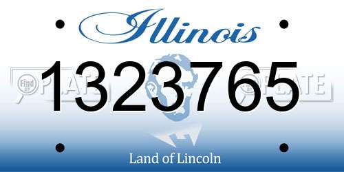 1323765 Illinois License Plate