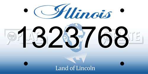1323768 Illinois License Plate