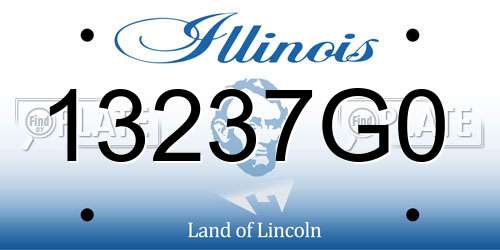 13237G0 Illinois License Plate