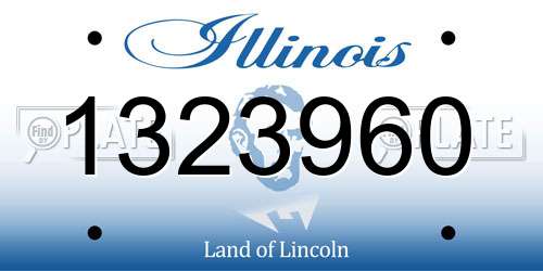 1323960 Illinois License Plate