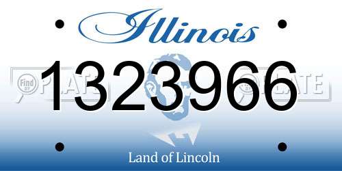 1323966 Illinois License Plate