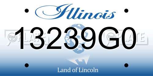 13239G0 Illinois License Plate