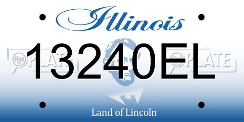 13240EL Illinois License Plate