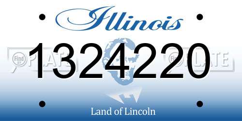 1324220 Illinois License Plate