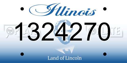 1324270 Illinois License Plate