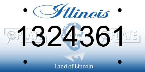 1324361 Illinois License Plate