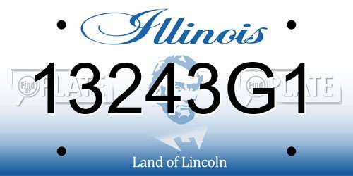 13243G1 Illinois License Plate