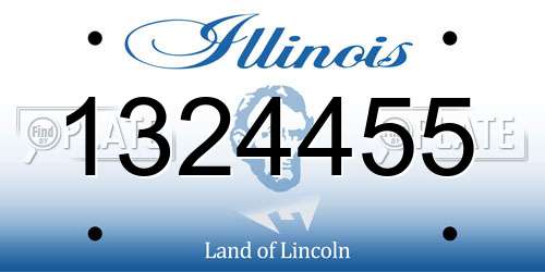 1324455 Illinois License Plate