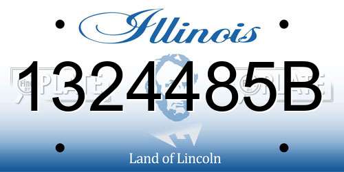 1324485B Illinois License Plate