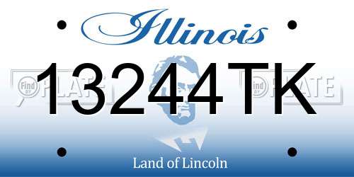 13244TK Illinois License Plate