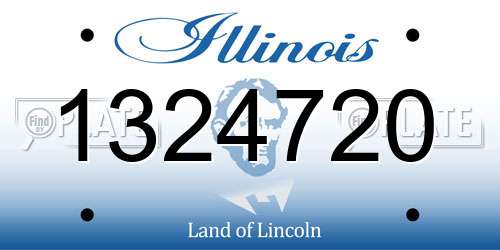1324720 Illinois License Plate