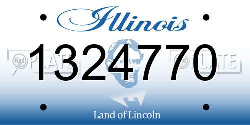 1324770 Illinois License Plate